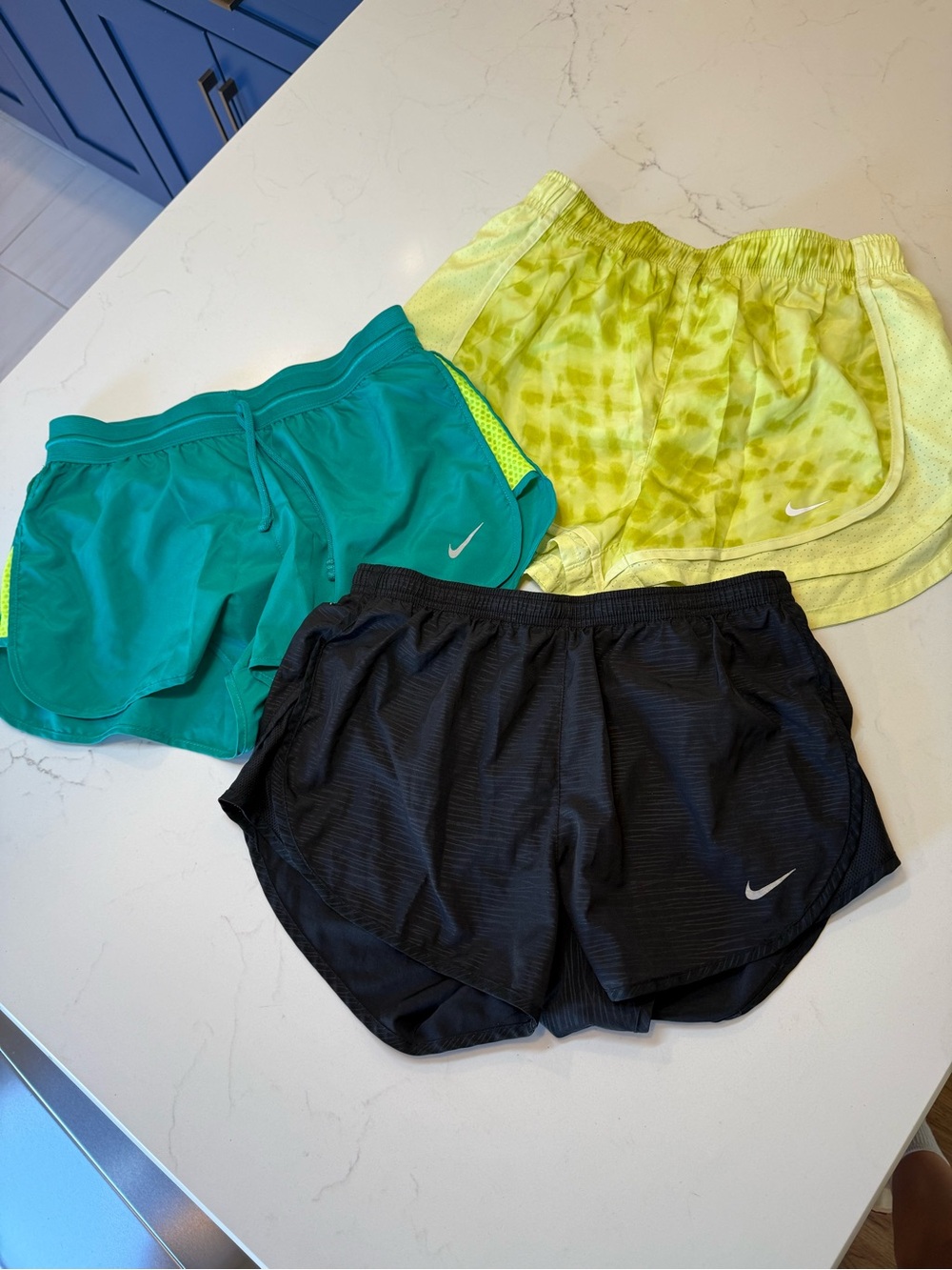 *Bundle of 3* Nike Women's Running Shorts - Black, Teal, Neon Yellow | Sz Small